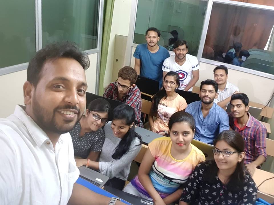 A tech seminar or workshop in progress at CSDT Center in Patna, featuring expert speakers and students.