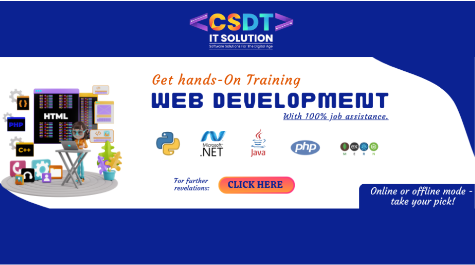 Web Development course at CSDT Center in Patna, covering front-end and back-end development with modern technologies.